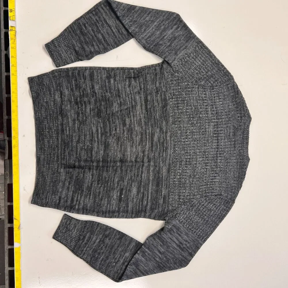 Calvin Klein Jeans Sweater Men Medium Gray Marled Crew Neck Knit Pullover